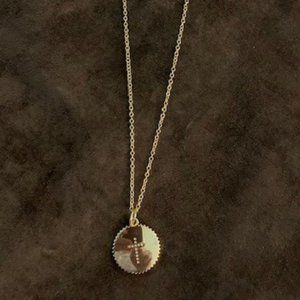 India Hicks gold cross token with chain